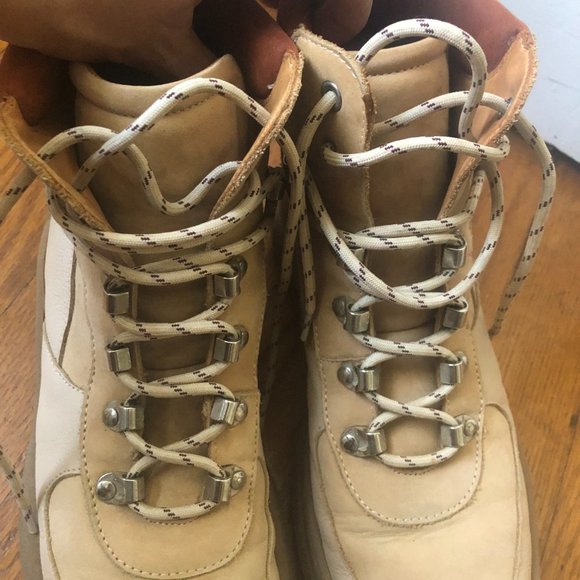 & Other Stories lace-up hiking boots in beige sold out size 8.5 - Picture 5 of 10